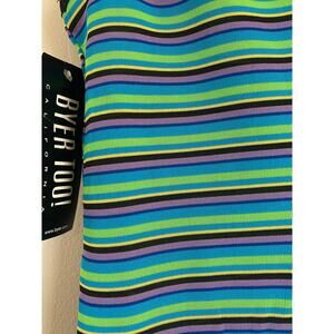 Byer Too! Vintage deadstock Y2K striped colorful mini dress approx XS/ S